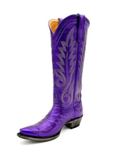 Vintage Leaf Embroidered Snip-toe Thick Heeled Wide Calf Cowgirl Tall Boots